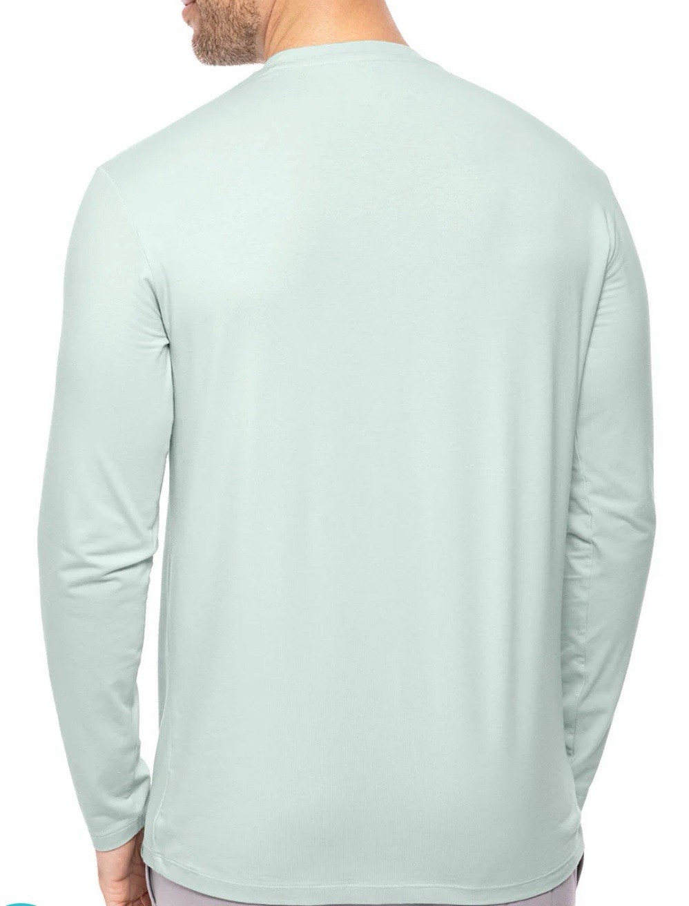 Alfani Stretch Men's Solid Crewneck Longsleeved Performance Shirt Cloud Blue New gallery