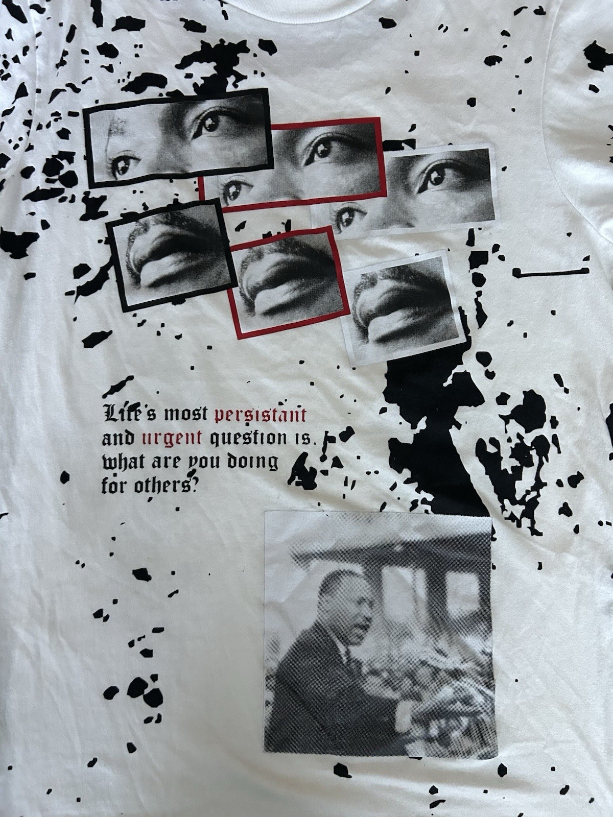 Rise As 1ne M.L.K. Jr. Allover Print Side Zip Graphic T-Shirt MLK Size XL AOP gallery