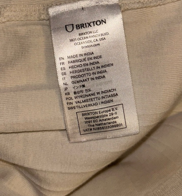 BRIXTON Men's Long Sleeve Henley Pullover Long Sleeve Shirt size Large gallery