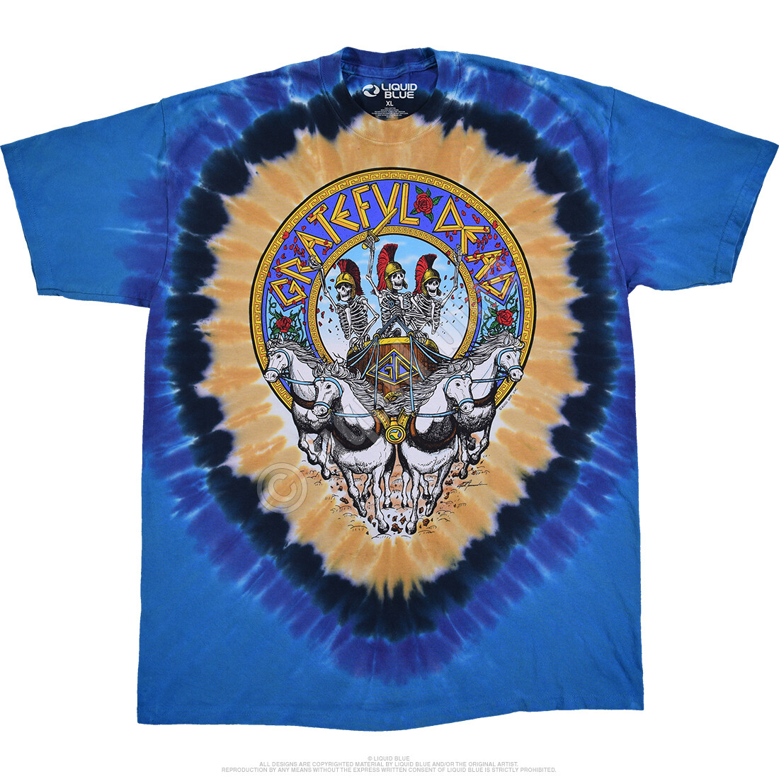 GRATEFUL DEAD-CHARIOT-SYF-SKELETON-2 SDD TIE DYE T-SHIRT S-M-L-XL-2X Garcia,Wier gallery