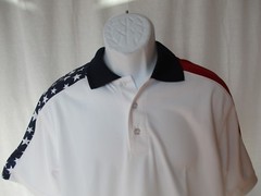 American Flag Polo Golf Premium Shirt – Stars & Stripes – Men’s Sizes S-3XL New