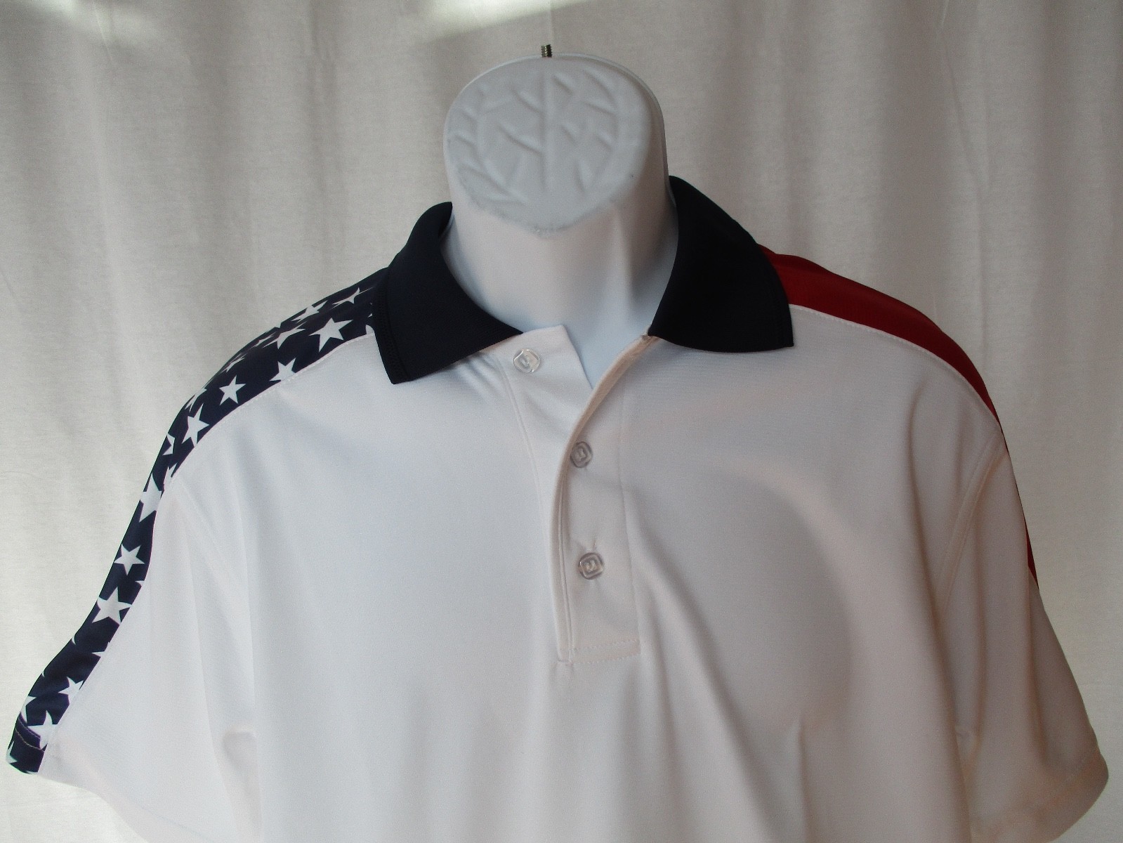 American Flag Polo Golf Premium Shirt - Stars & Stripes - Men’s Sizes S-3XL New gallery