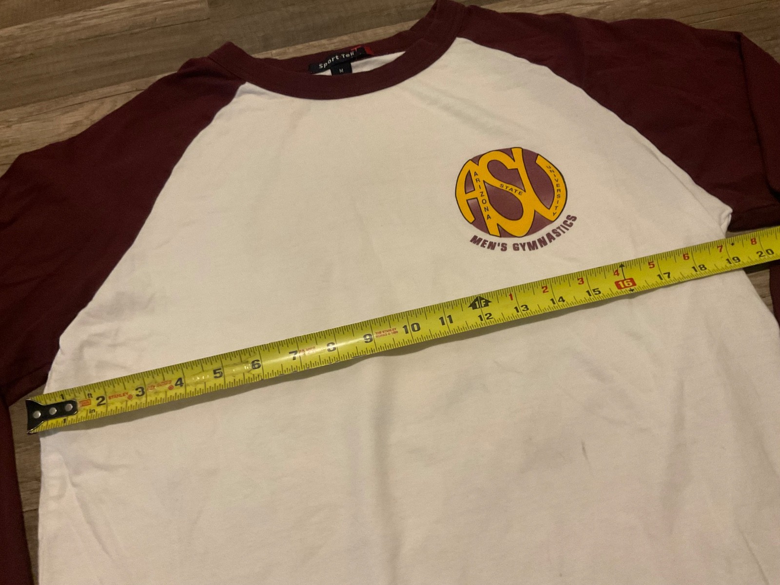 VTG SPORT TEK BASEBALL RAGLAN ASU GYMNASTICS GRAPHIC ( MENS M ) DISTRESSED gallery
