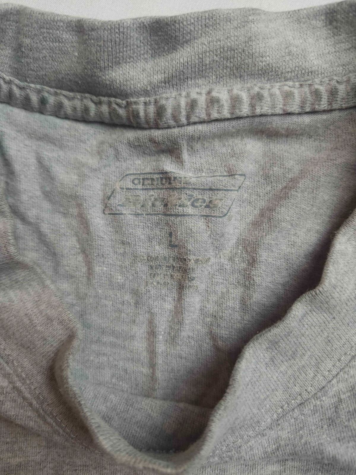 Genuine Dickies Pocket T-Shirt Mens Large Gray Utility Streetwear Long Sleeve gallery
