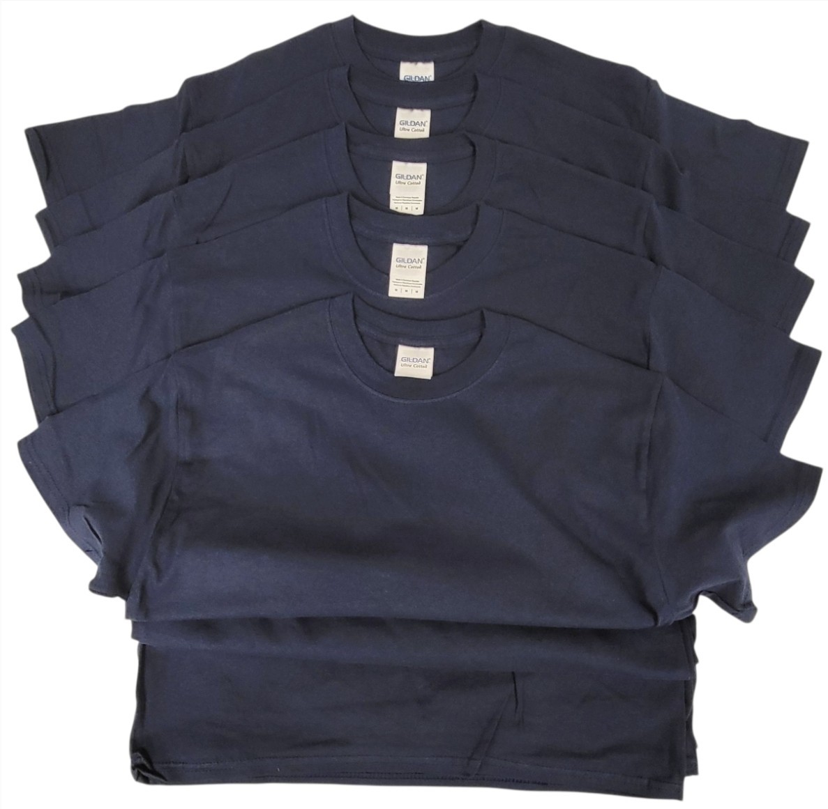 5 PACK Gildan Medium Blue Ultra Cotton Short Sleeve Blank Crew Neck Tee T-Shirt gallery