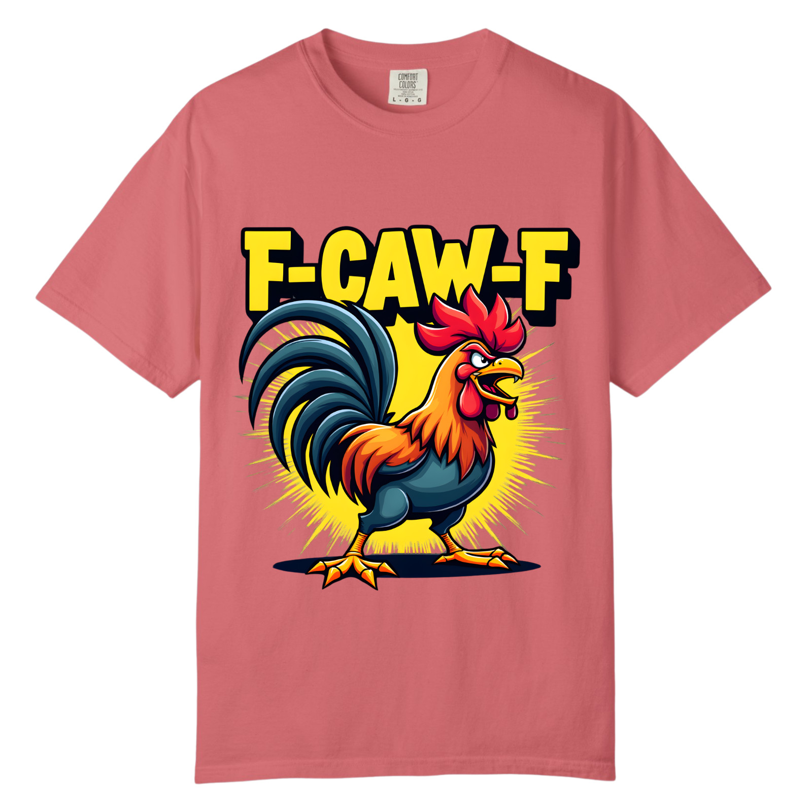 F-CAW-F Angry Rooster T Shirt, Comfort Colors T Shirt, Unisex Streetwear Tee gallery