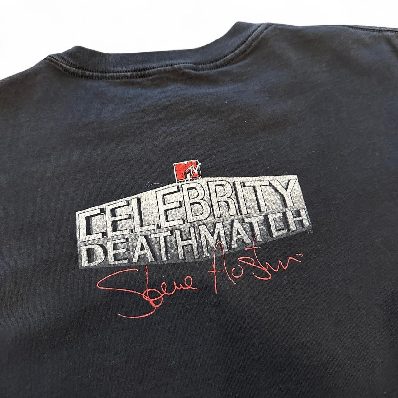Vtg Stone Cold Celebrity Death Match T Shirt L Black 90s WWF Wrestling Tee WWE gallery