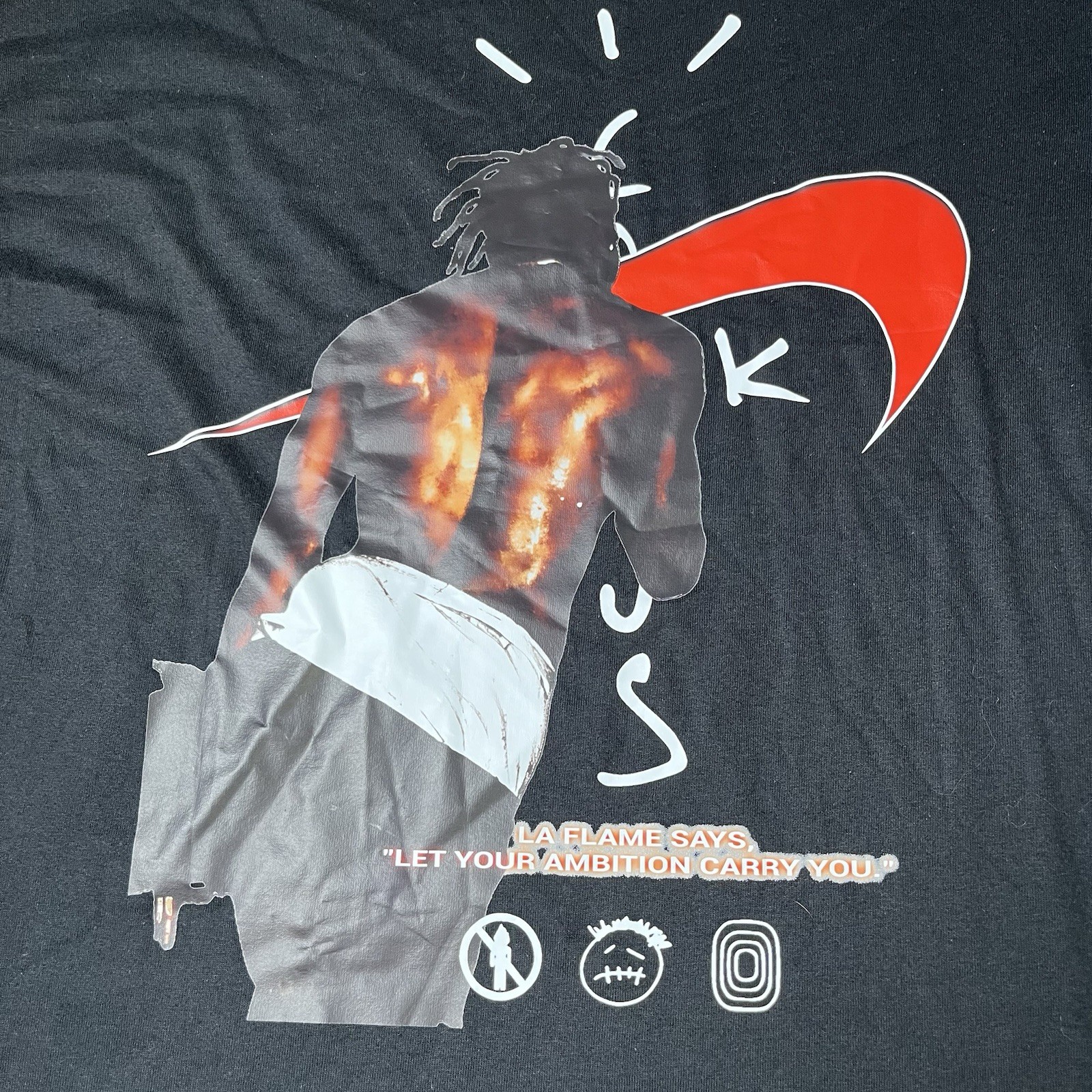 Cactus Jack Travis Scott T-shirt Mens L Streetwear Black Tee Hip Hop gallery