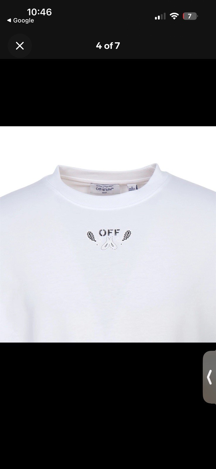Off-White Bandana Arrow Skate Tee White M Graphic Logo Crew Neck Short Sleeve gallery