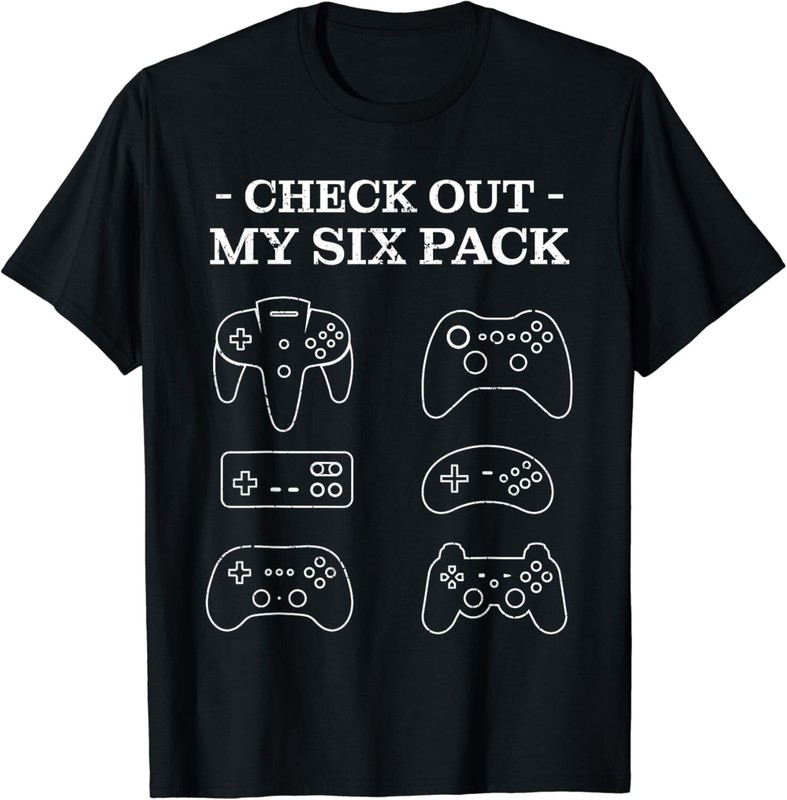 Check Out My 6 Six Pack Gamer Video Funny Gamers Gift Unisex T-Shirt