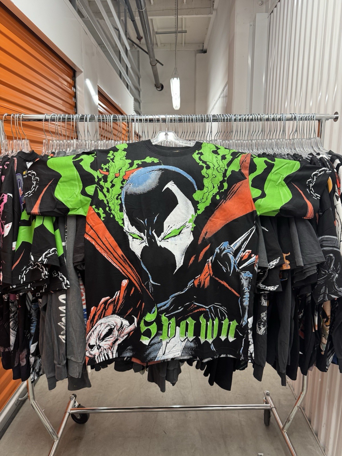 Spawn Modern AOP Black T-shirt Size XL Crown Tag All Over Print Comics gallery