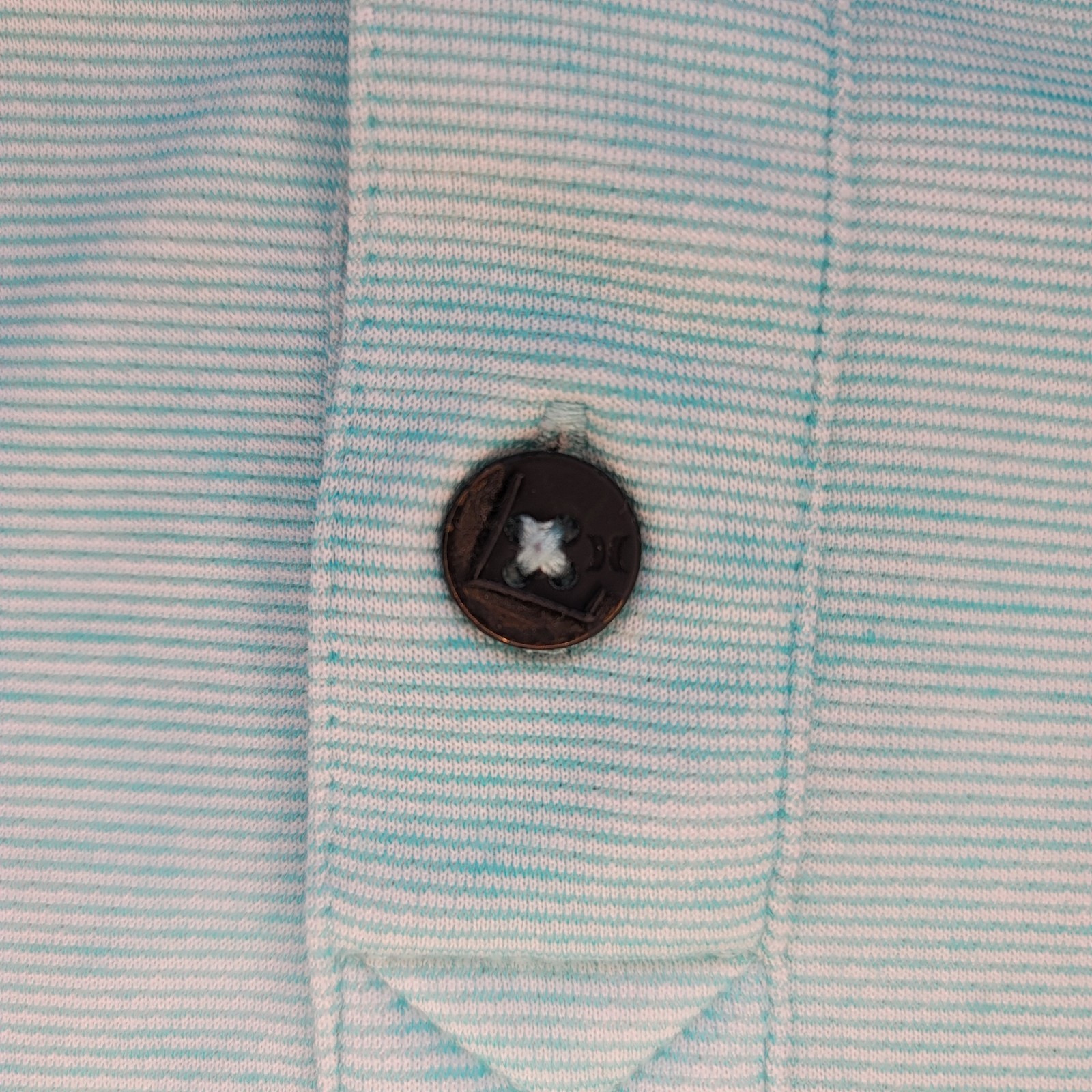 Hurley Nike Dri‑FIT Men’s Light Blue Polo Shirt S — Flaw gallery