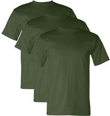 US Army Solid Color T-Shirts Made in USA 100% Cotton Heavyweight Shirts 3 Pack