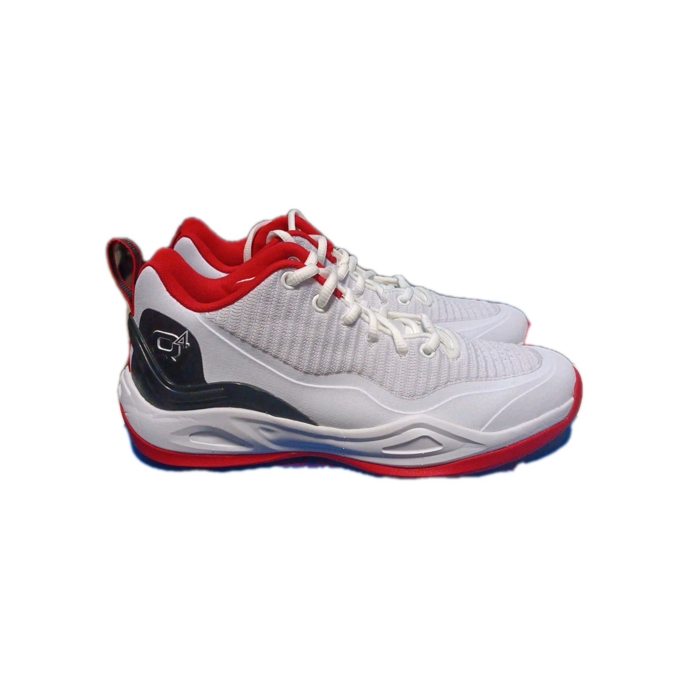 Q4 Sports Men’s Size 7.5 Basketball Sneaker. Red/White/Black. Q4LG9-II NIB