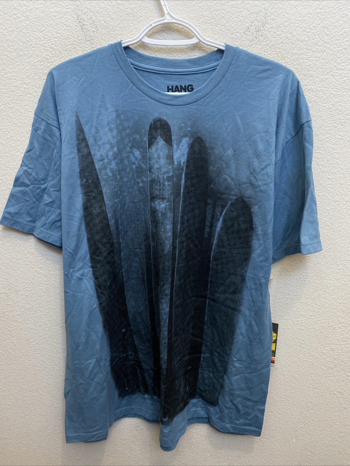 Hang Ten Men’s XL Short Sleeve Crew Neck T-Shirt Blue Cotton Surf NWT