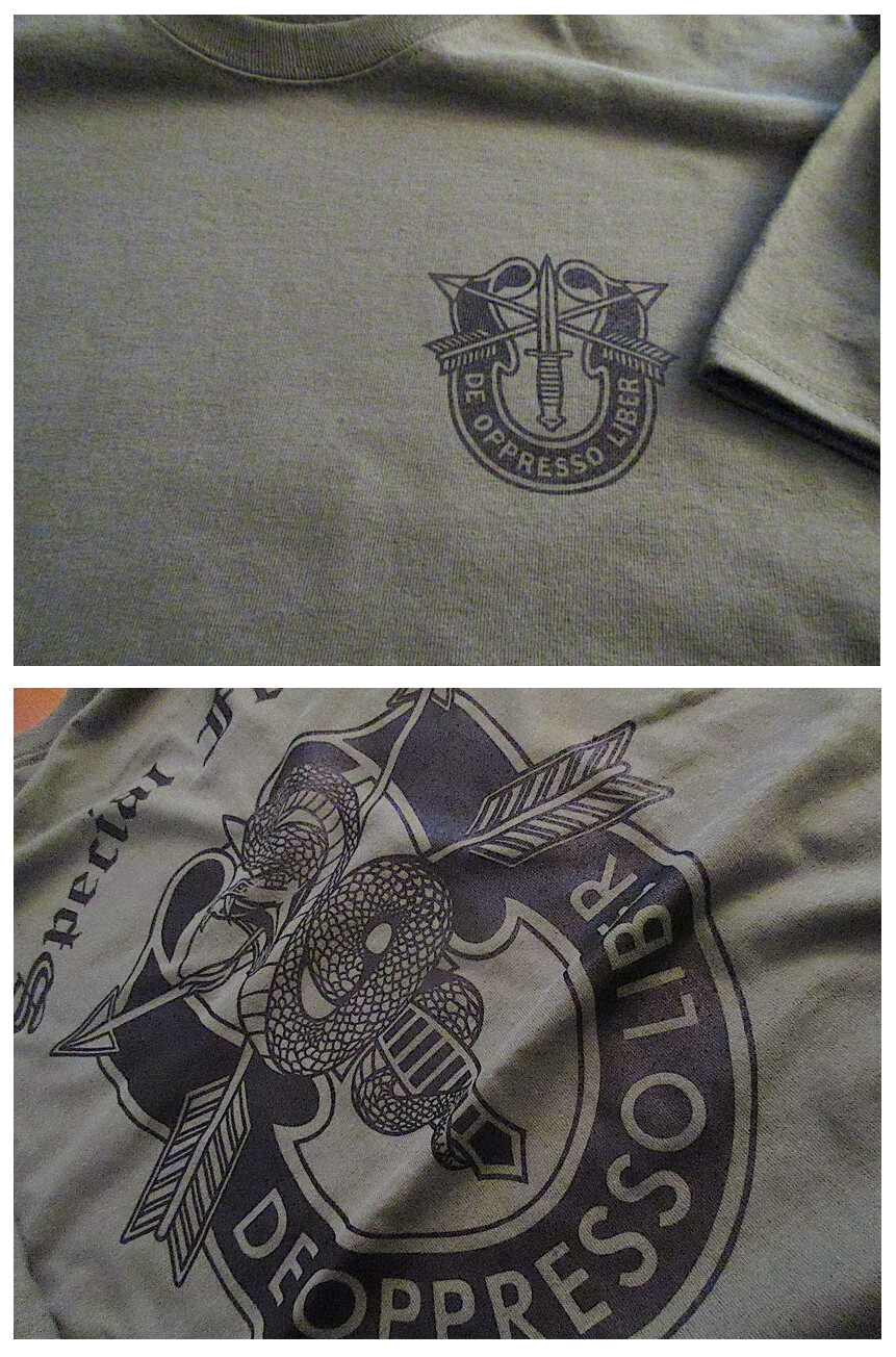 Special Forces Snake Eater De Oppresso Liber Silk Screened T-Shirt XL US 6oz gallery