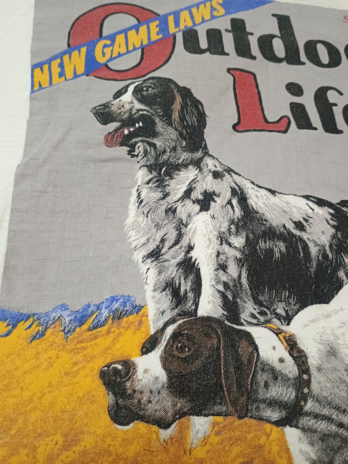 Vintage 90s Outdoor Life Hunting Dogs T-Shirt Small Bird Dogs Single Stitch gallery