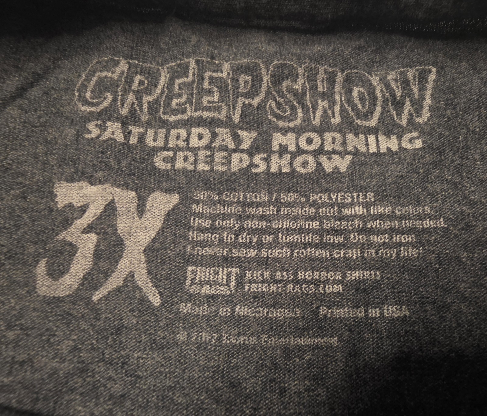 Fright Rags Creepshow Saturday Morning Cartoon Horror T-Shirt 3XL 2017 S King gallery