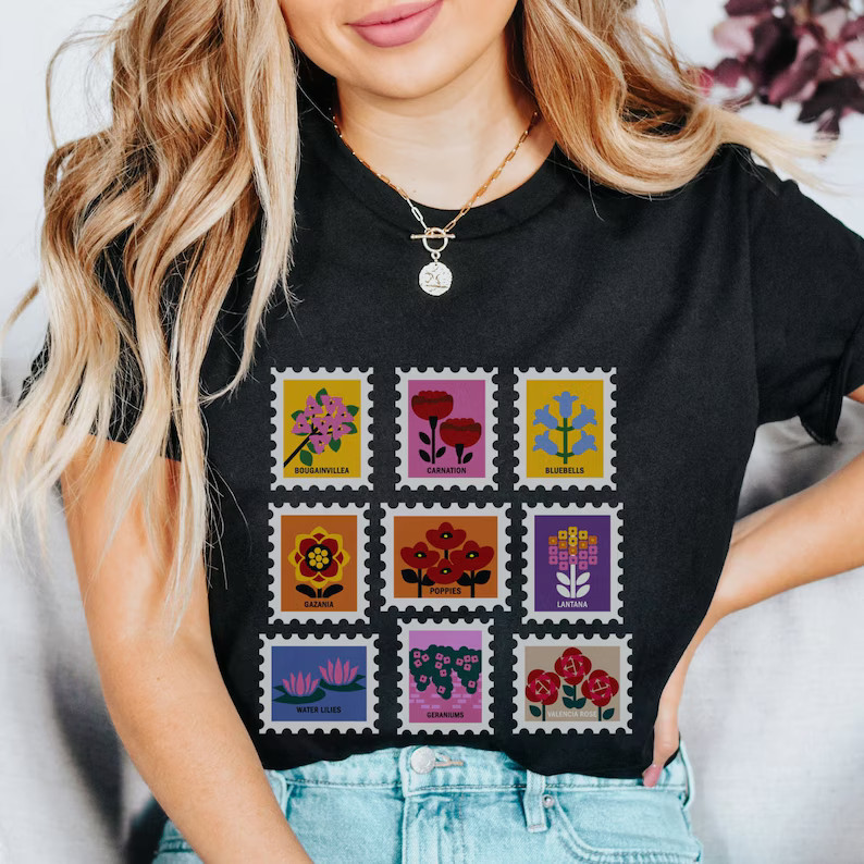 Postage Stamps Comfort Tee Postal Stamp Collector Mail Hobby