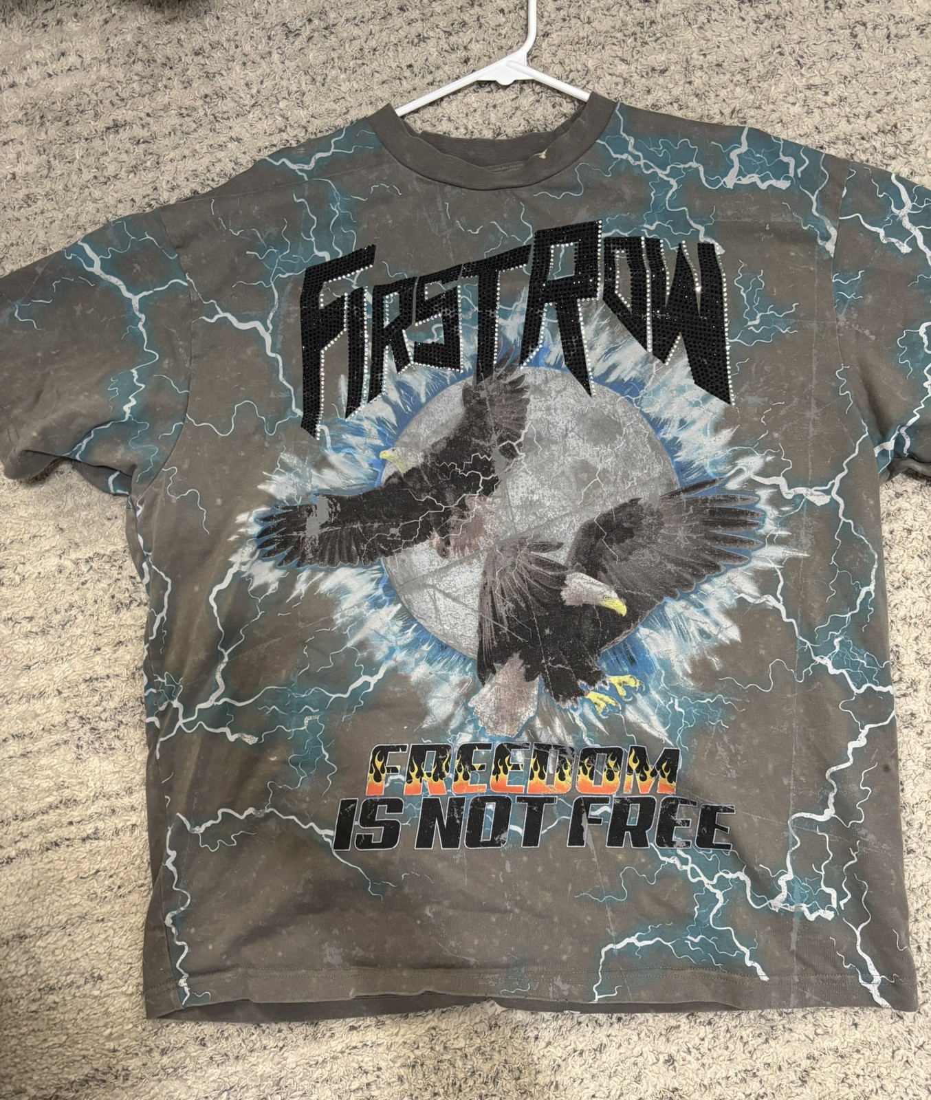First Row XL Graphic Tshirt Eagle “Freedom Is Not Free” Graphic Quality