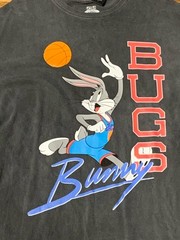 New Men’s Bugs Bunny Space Jam Tune Squad Basketball Gray T- Shirt Large NWT