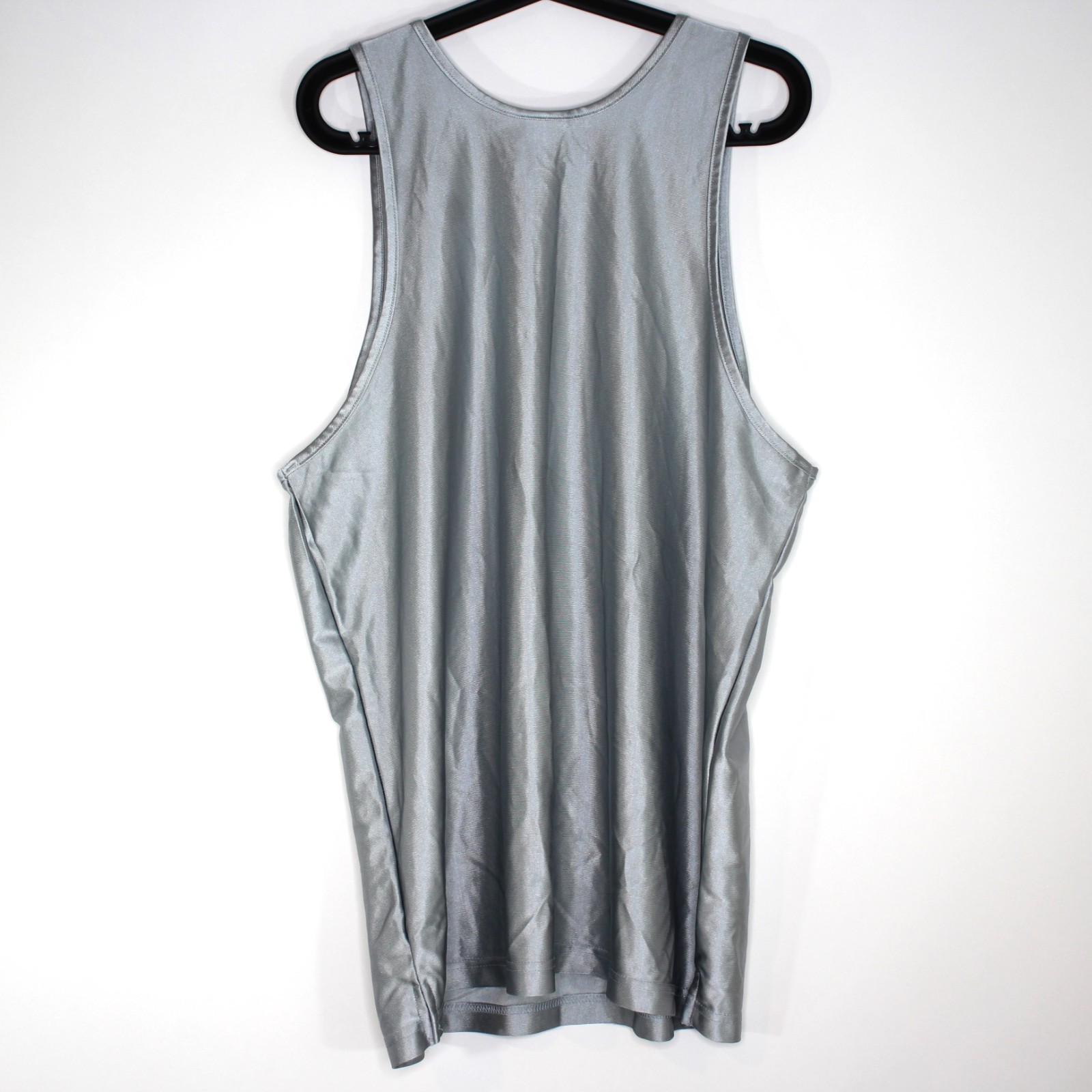 Vintage Nike Mens Large Y2K Shiny Dazzle Embroidered Swoosh Satin Tank Top G1492 gallery