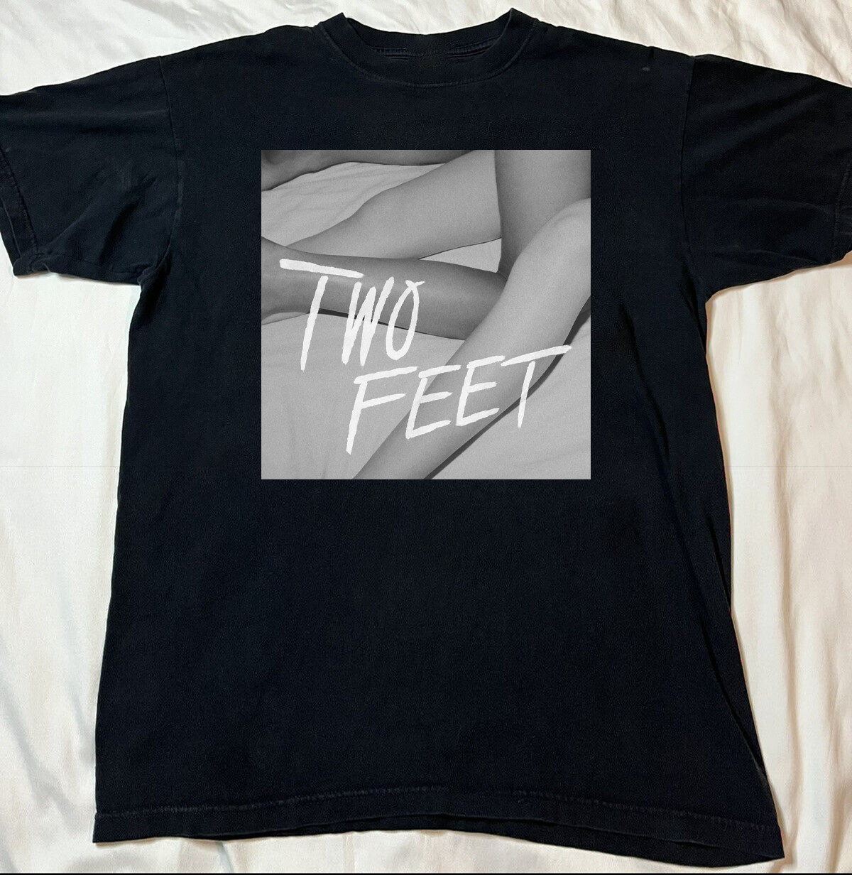 TWO FEET Black Cotton Shirt Full size S-5XL Unisex HL874 gallery