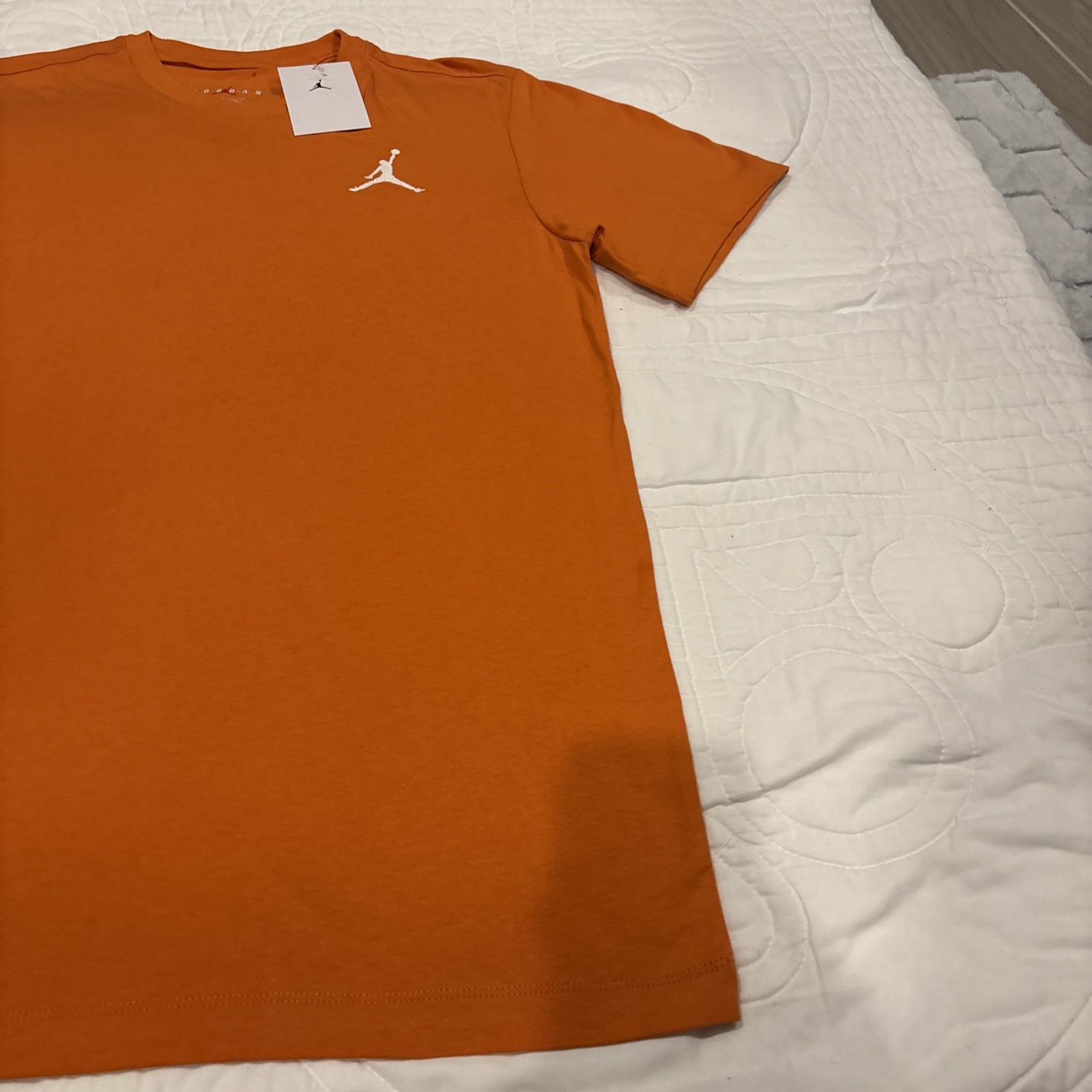 Jordan Large Jumpman Embroidered T-Shirt DC7485-805 Gym Orange/White NWT gallery