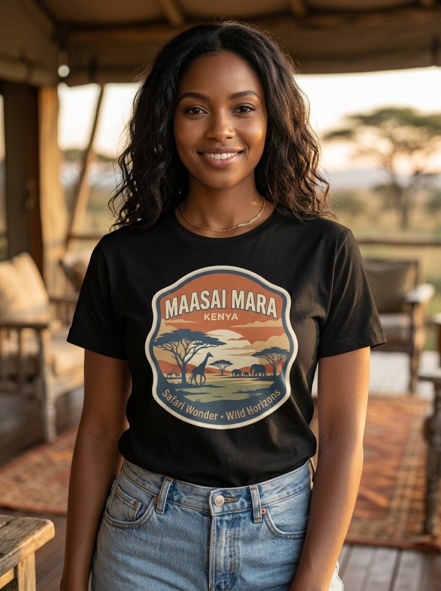 Maasai Mara Kenya Safari Graphic T-Shirt Unisex Travel Tee gallery