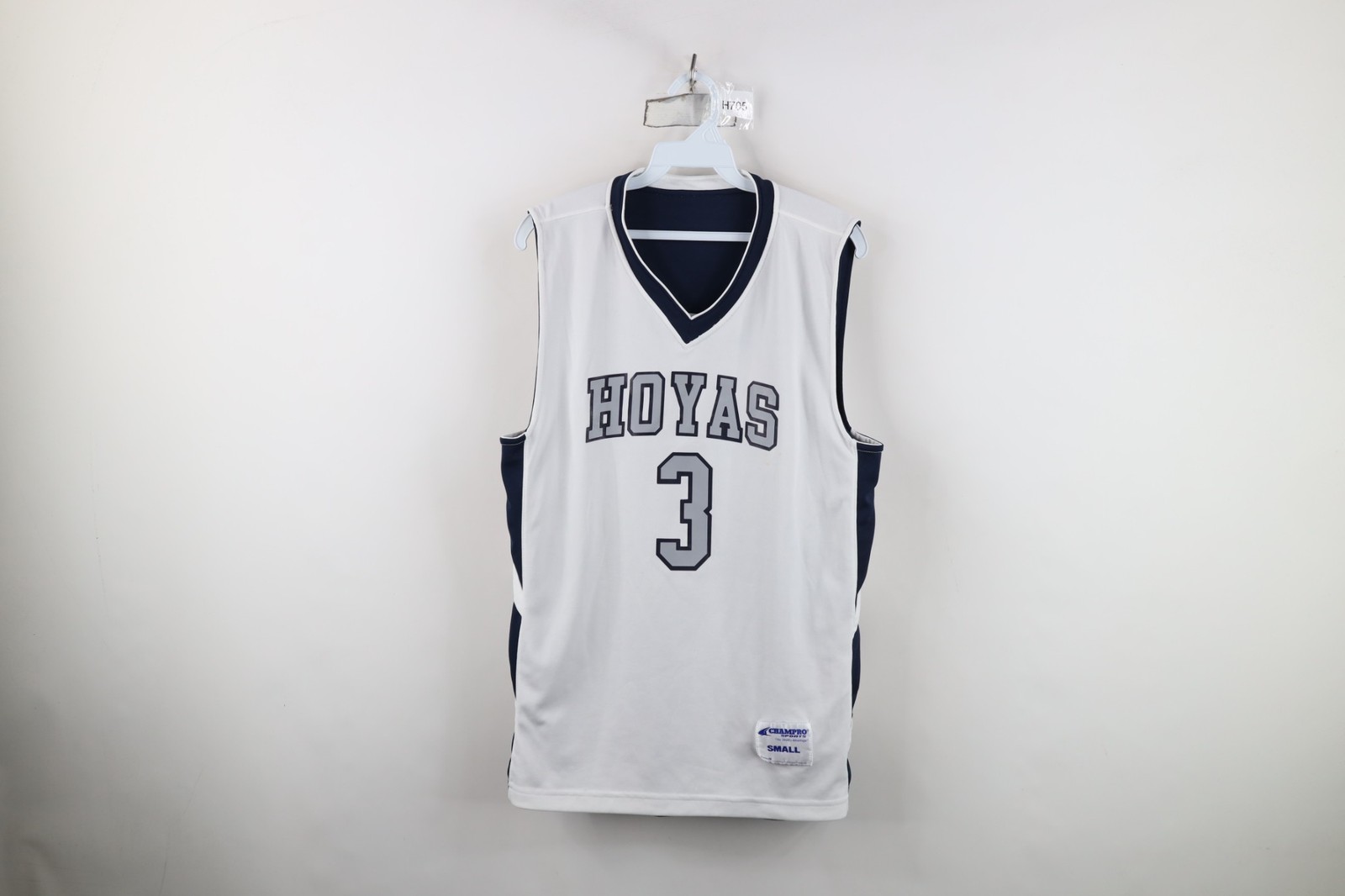 Vintage 90s Mens Small Reversible Georgetown University Basketball Jersey #3 gallery