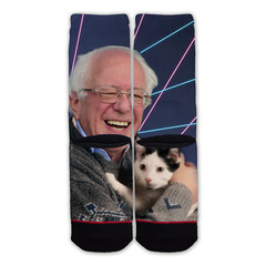 Function – Bernie Sanders Holding a Cat Fashion Socks Democrat Funny Vote Meme