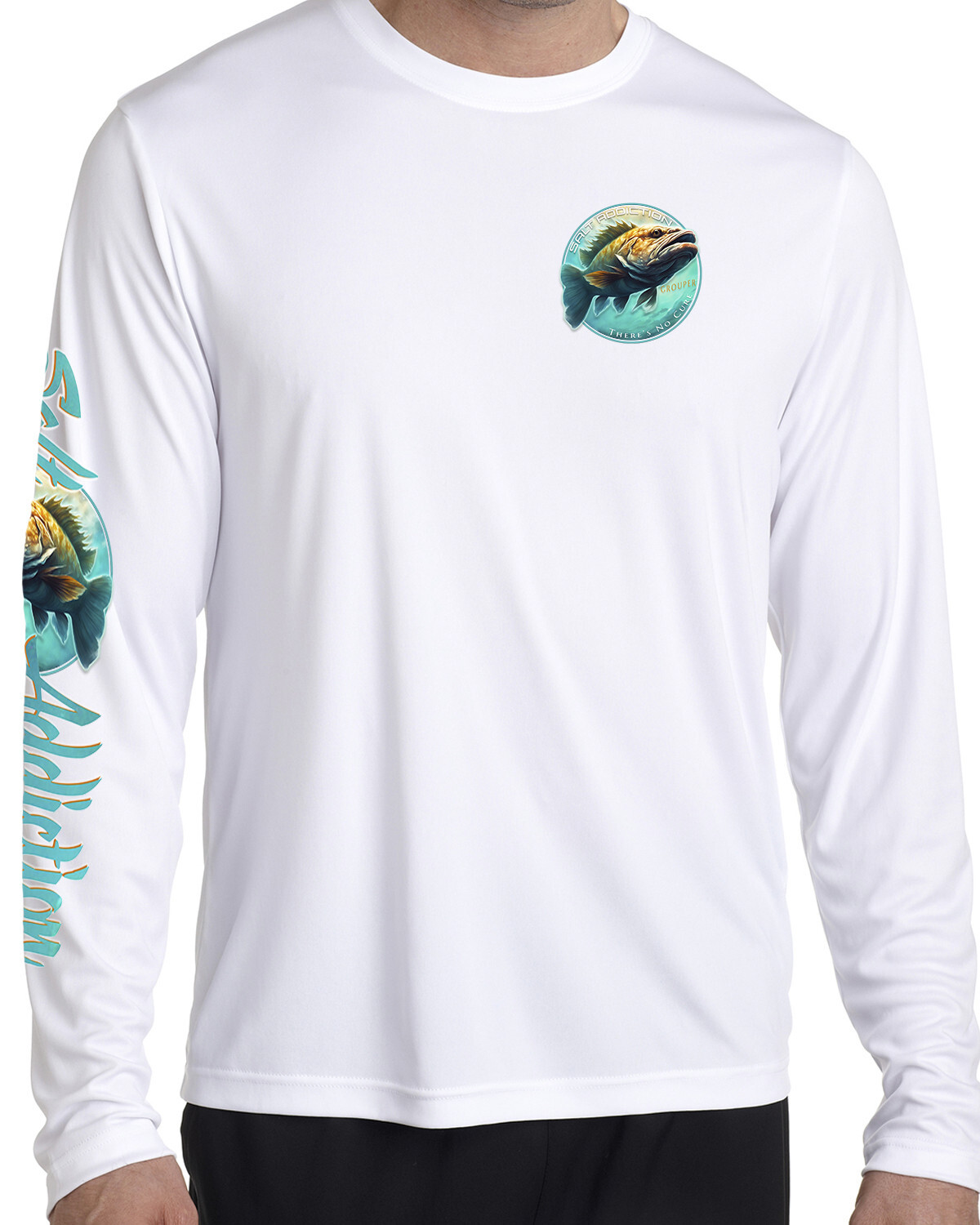 Grouper Performance t shirt Salt Addiction fishing long sleeve 50+ uv gallery