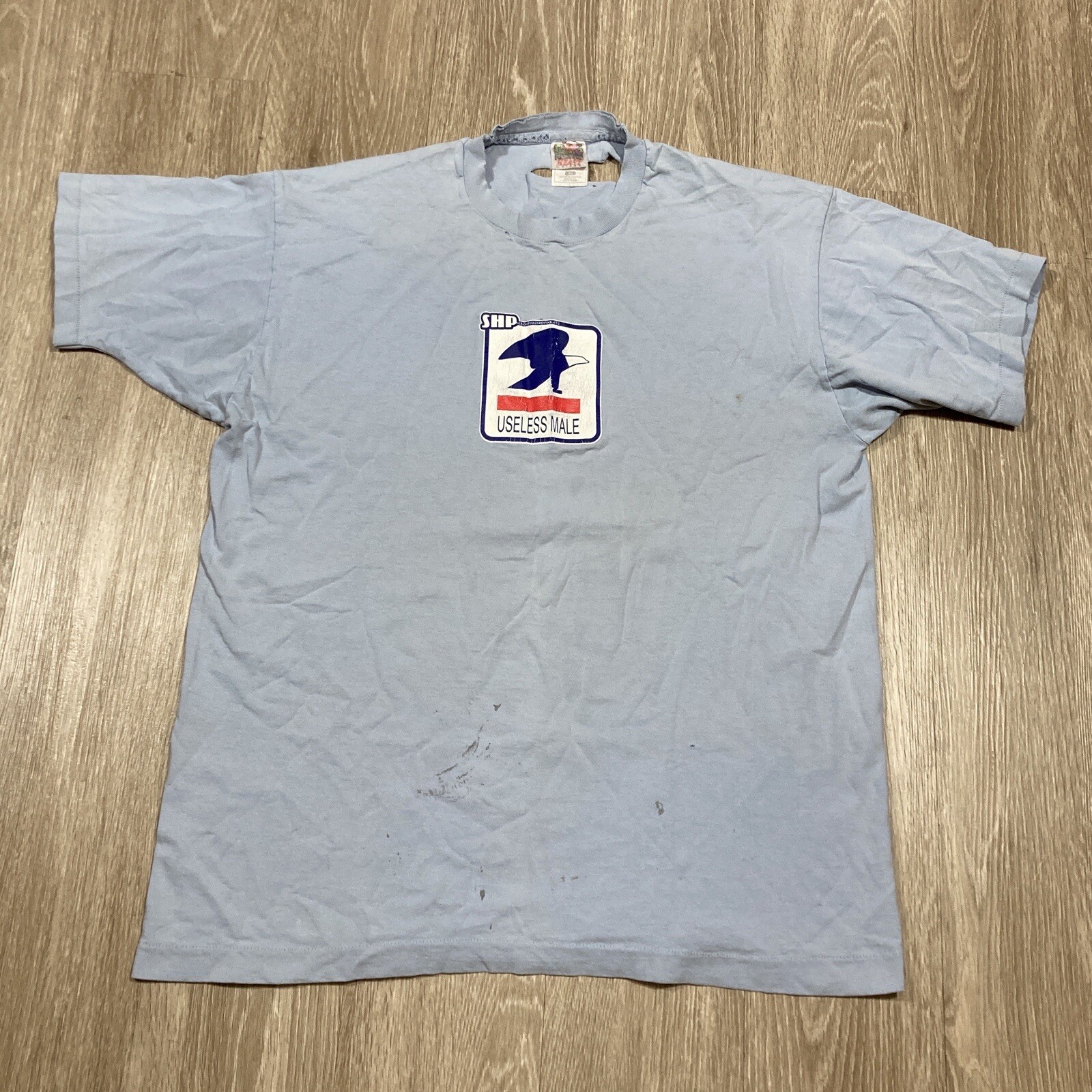 Useless Male Shirt XL 90s 00s Y2k Distressed Shipping Ship US Mail Parody Tee gallery