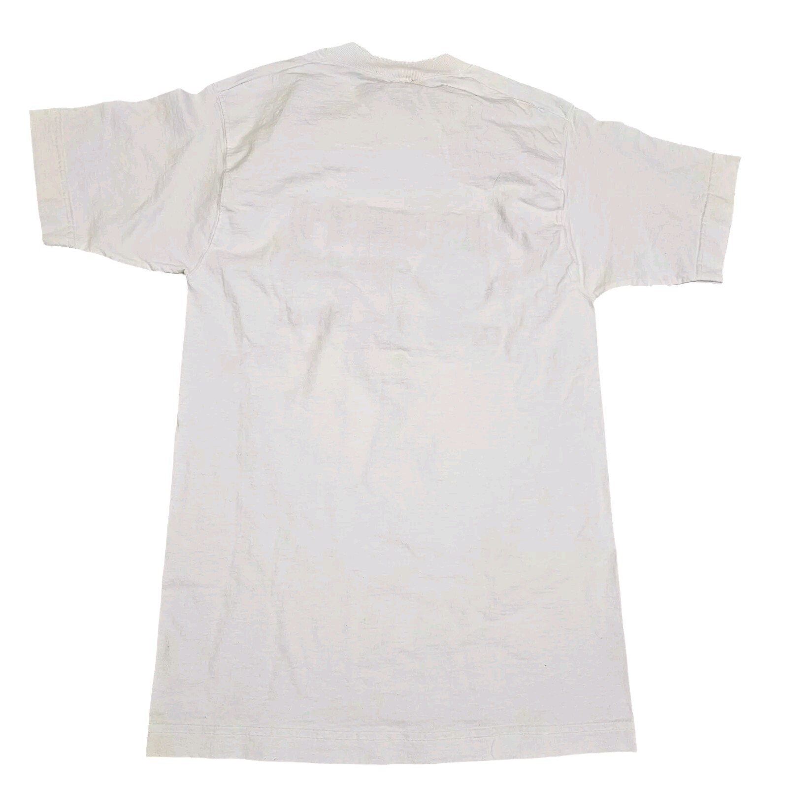 Retro Discovery Channel Embroidered T-shirt Shirt White Sz Small TALL Retro 90s gallery