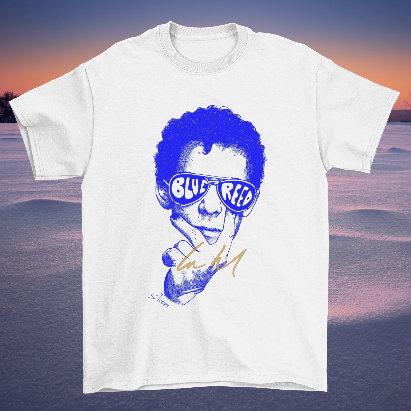 Lou Reed Blue Reed signature gift for fan tour shirt unisex fullsize s-5xl gallery