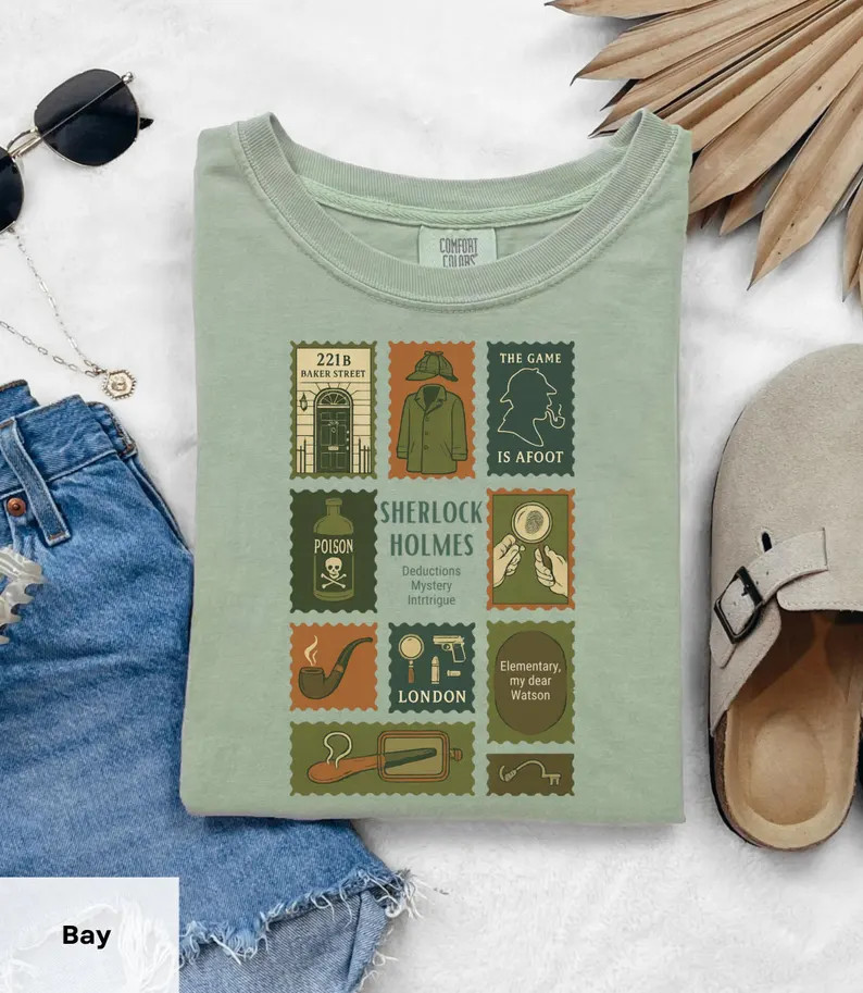 Sherlock Holmes Detective Fan Comfort Tee Mystery Book Classic Gift