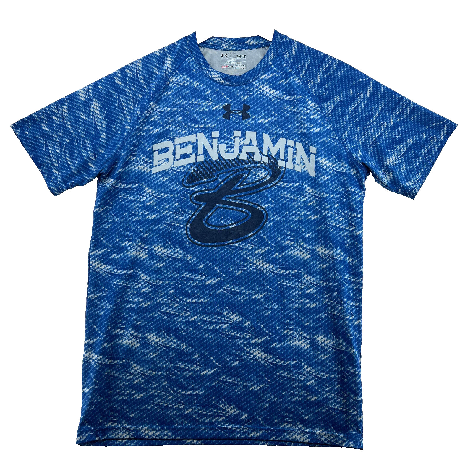 Under Armour Heatgear Loose Fit Men's Size S Blue Camouflage Crew-Neck T-Shirt gallery