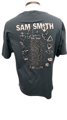 NEW Sam Smith 2023 Gloria NA North America Tour T-Shirt Gray Cotton Poly