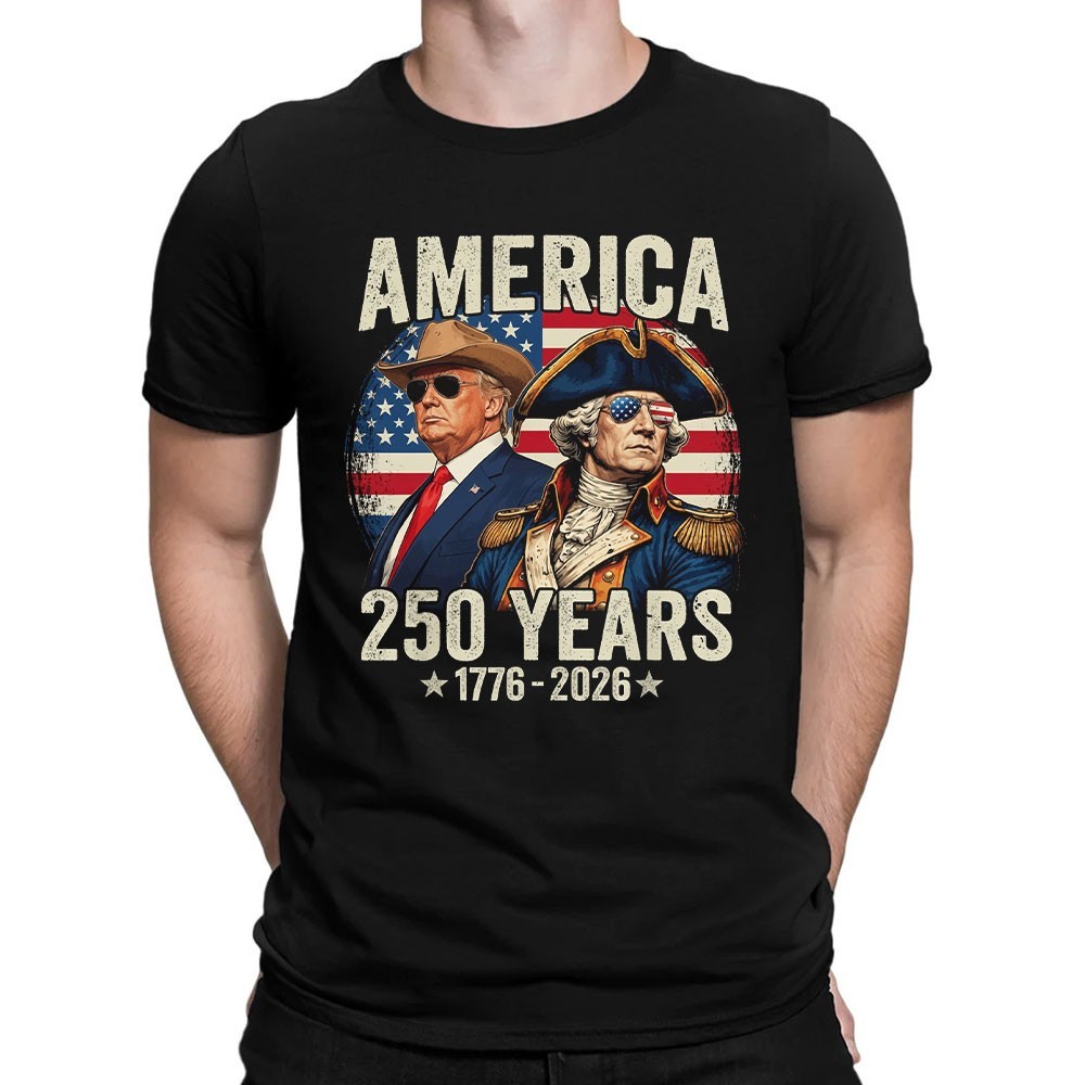 250th Anniversary 250 Years America Funny Trump Washington Unisex T-Shirt gallery