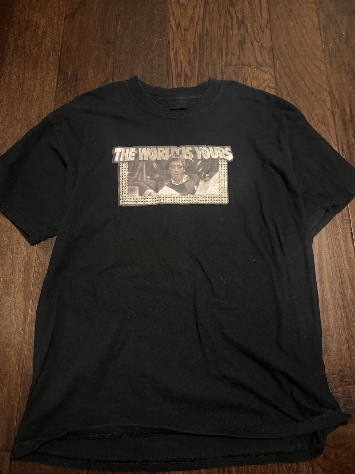 🔥SERIAL KILLER SCARFACE “THE WORLD IS YOURS” AL PACINO VTG HTF RARE L T-SHIRT🔥