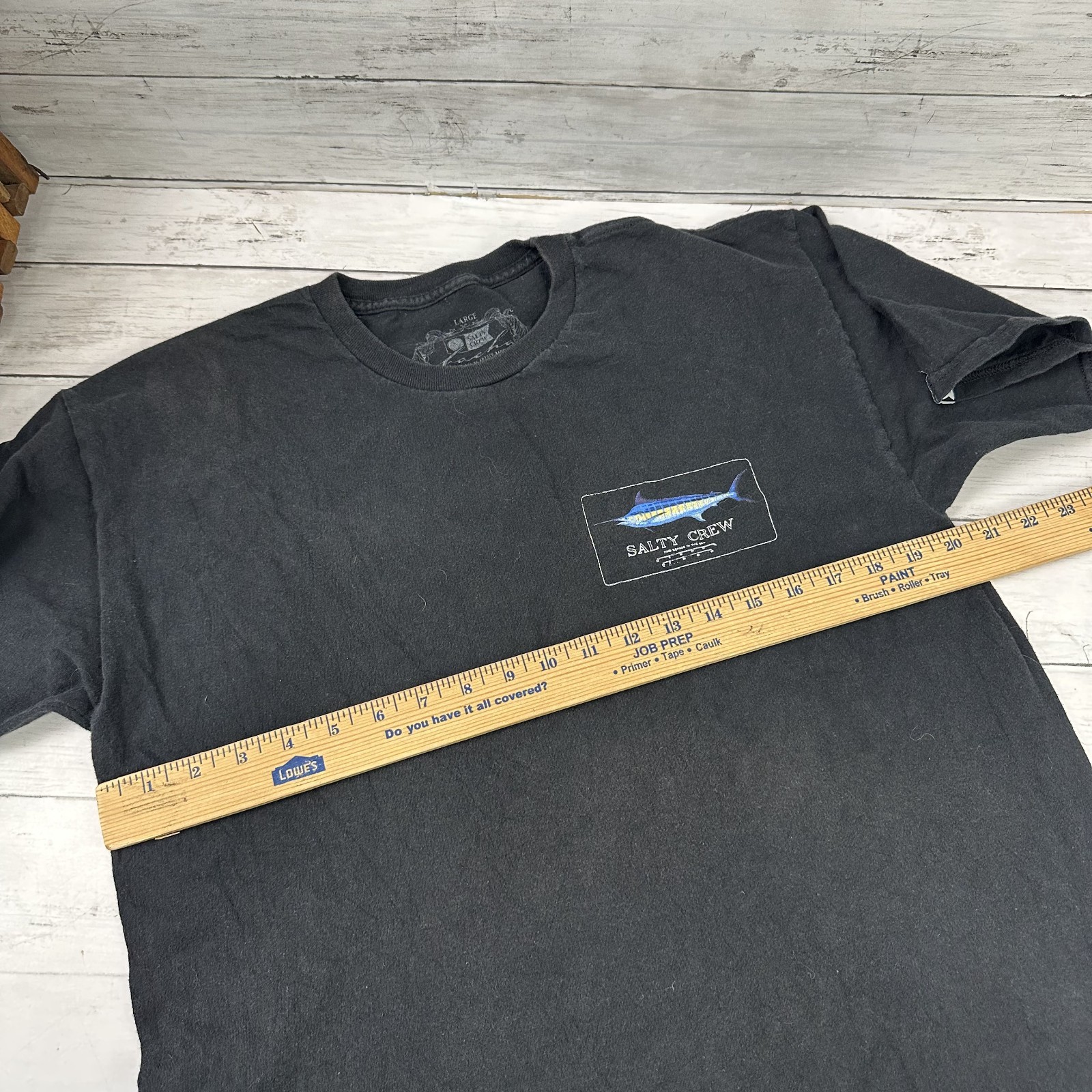 Salty Crew T-Shirt Mens Large Black Graphic Fish Tuna Beach Short Sleeve Tee gallery