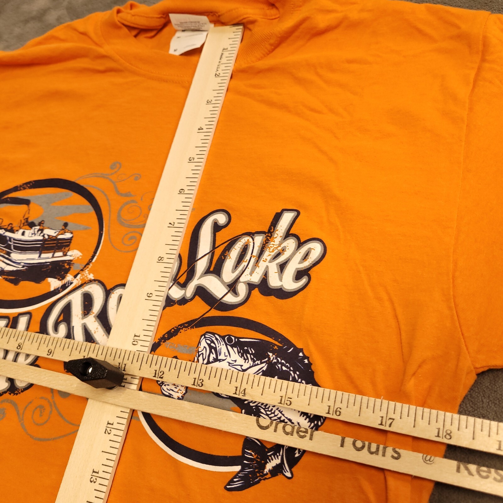Table Rock Lake Ozarks Big Bass Largemouth Medium Logo Fishing Shirt Boating MO gallery