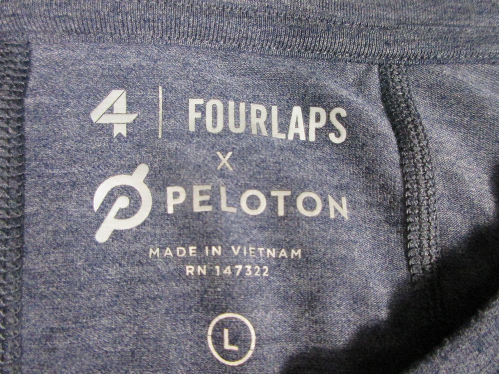 Peloton Mens Pull-On Fourlaps X T-Shirt Crew Neck Short Sleeve Size L Gray gallery