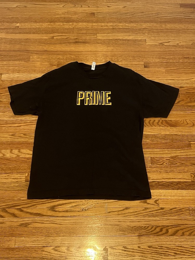 Prime NYC Exlcusive Gold Black Graphic Print Men’s Cotton T-Shirt Size L