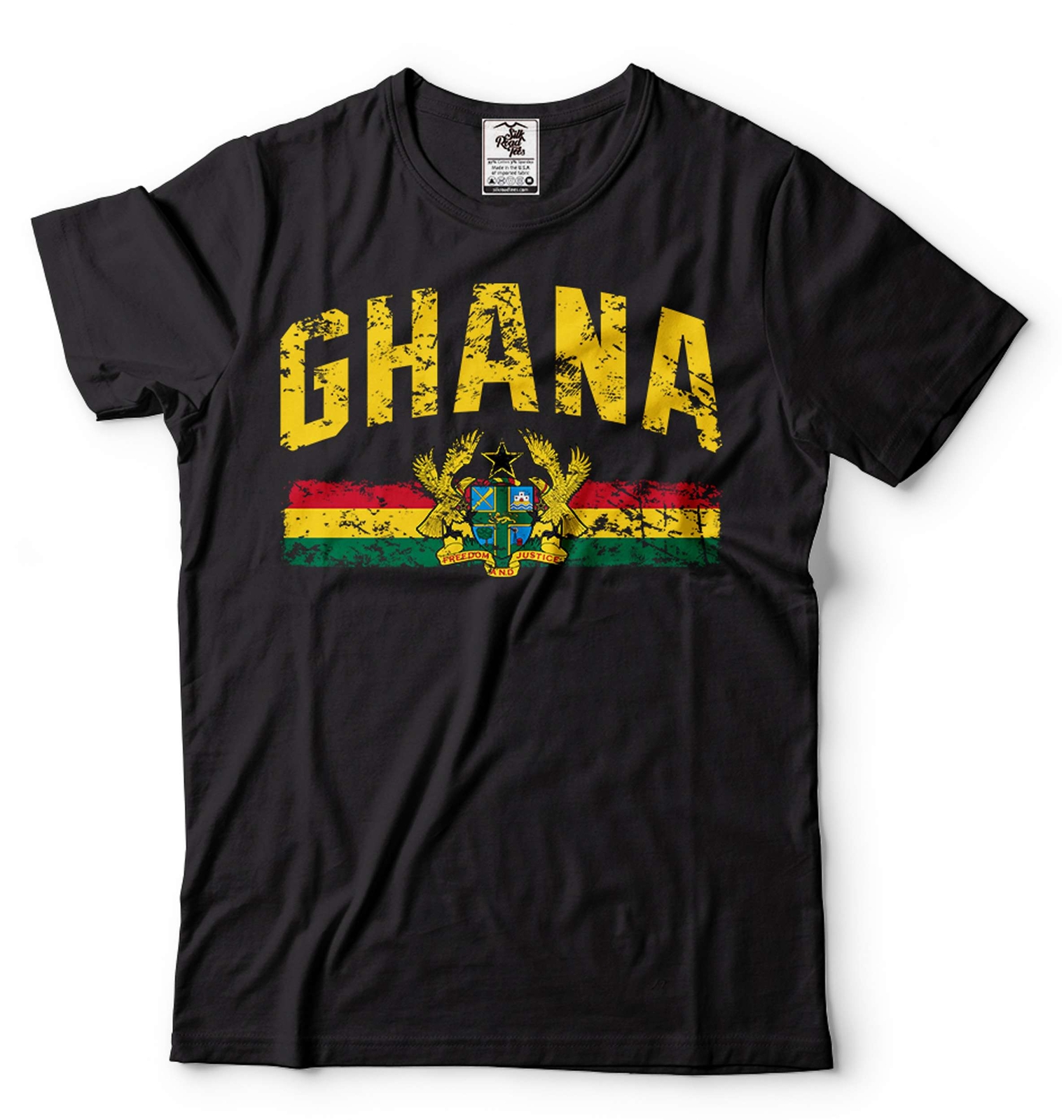 Mens Ghana T-shirt Ghana Patriotic National Flag Logo Shirt Ghanaian Gifts Tee gallery