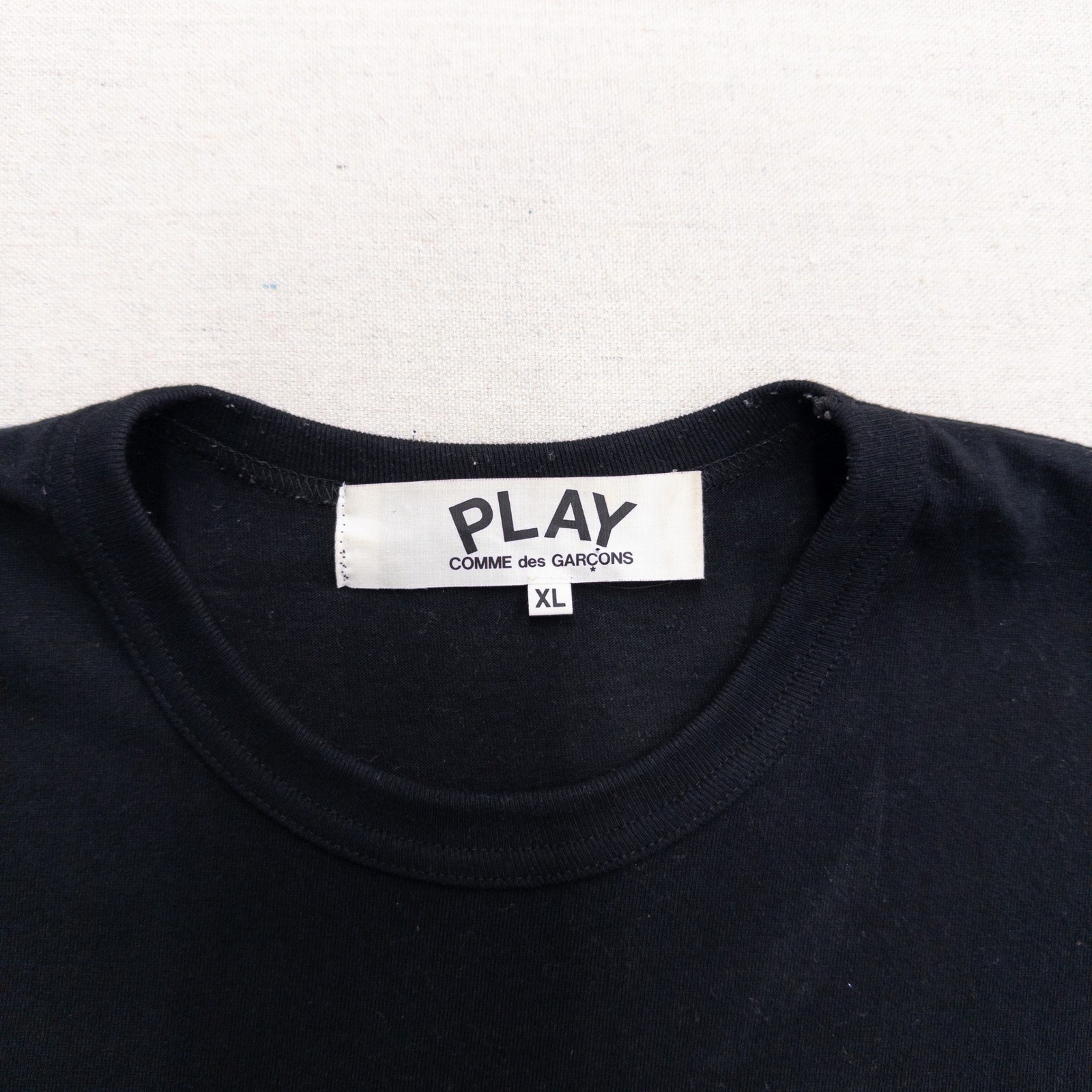 Comme des Garcons PLAY Red Heart Logo T-Shirt Black XL AZ-T108 Made in Japan gallery