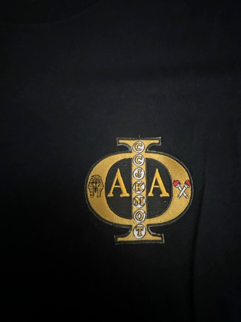 Alpha Phi Alpha Short Sleeve Black T Shirt w/ Swag Embroidered sz XL gallery
