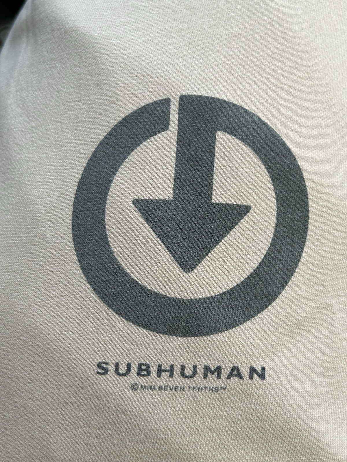 Vintage 90s Seven Tenths Divewear T Shirt Large Beige Scuba 'Subhuman' Tee Rare gallery