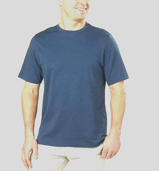 KIRKLAND Signature Men's Short Sleeve 100% Cotton T-Shirt(Blue,XL)NWOTD gallery
