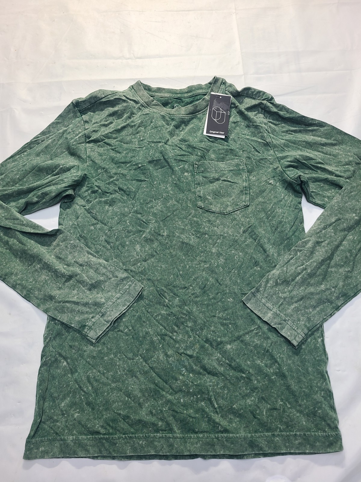 Men’s Long Sleeve T-Shirt Original Use Green Size XS